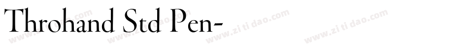 Throhand Std Pen字体转换
